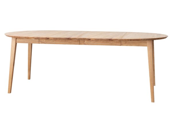 Rozkładany stół dębowy z nogami w stylu skandynawskim