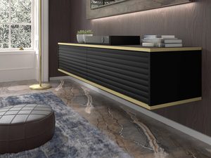 Miniaturka 10 - Szafka RTV wisząca w kolorze czarnym