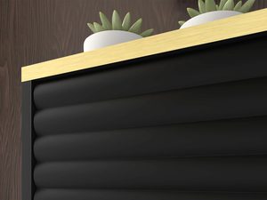 Miniaturka 12 - Komoda z czarnymi frontami i złotymi akcentami kolor czarny i złoty