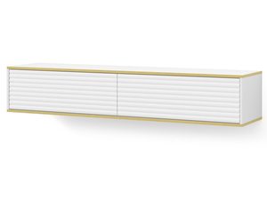 Miniaturka 1 - Luksusowa komoda z białymi frontami i złotymi detalami kolor biały i złoty