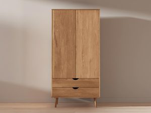 Miniaturka 1 - Nowoczesna szafa dębowa z naturalnym usłojeniem drewna
