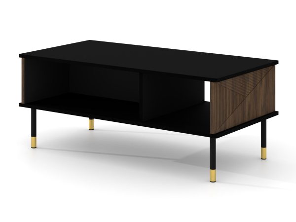 czarny stolik kawowy z frontami eleganckimi