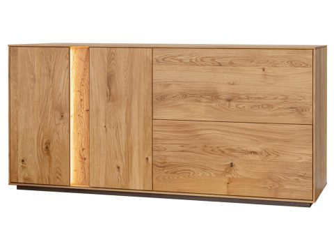 Komoda dębowa z naturalnym usłojeniem do salonu