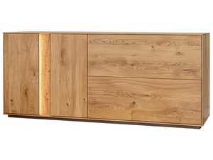 Miniaturka 10 - Komoda dębowa z szufladami i pionowym oświetleniem LED