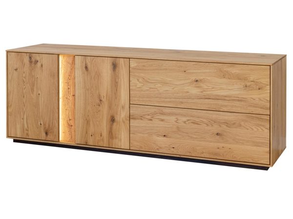 Drewniana szafka RTV z litego dębu do salonu