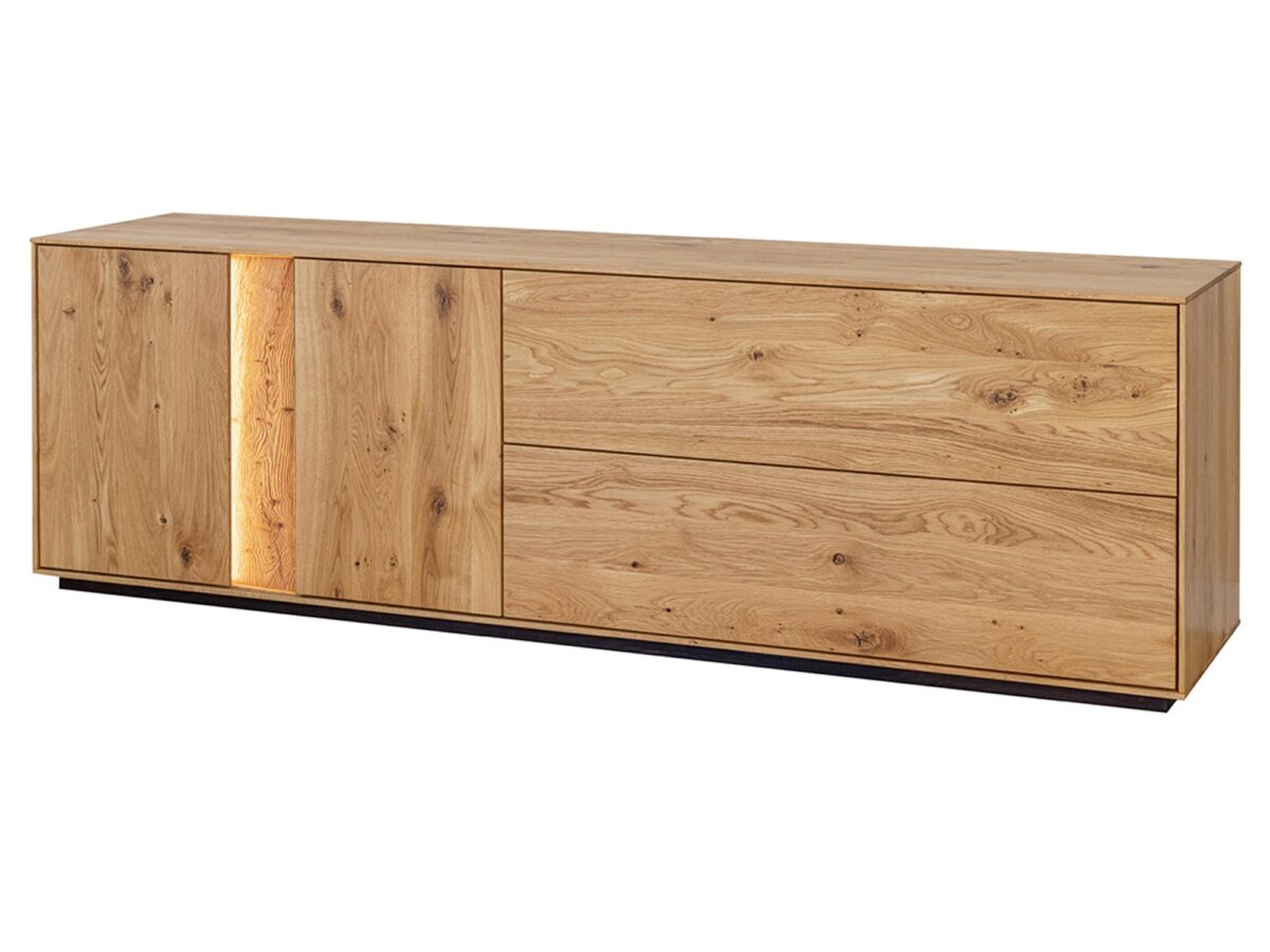 Szeroka Komoda TV Dębowa Essentia