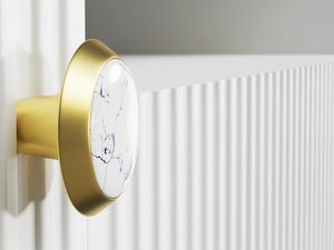 Miniaturka 8 - Elegancka gałka w marmurze ze złotą obramówką