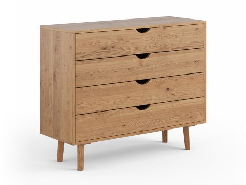 Komoda z litego drewna dębowego, minimalistyczny design