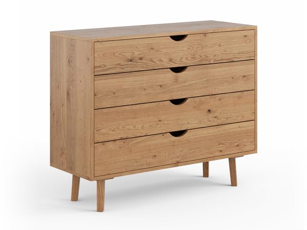 Komoda z litego drewna dębowego, minimalistyczny design