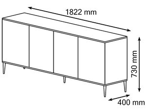 Miniaturka 14 - Wymiary eleganckiej komody glamour