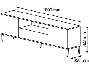 Miniaturka 15 - Dwudrzwiowa szafka RTV