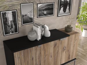 Miniaturka 5 - Nowoczesna komoda w stylu loftowym z dębowym wykończeniem