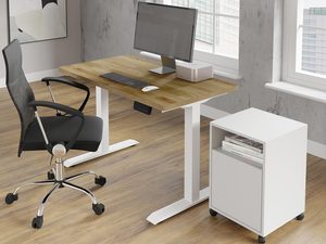 Miniaturka 4 - Drewniane biurko z regulacją wysokości do stylowego wnętrza