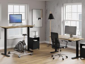 Miniaturka 21 - Drewniane biurko z regulacją wysokości do nowoczesnego biura