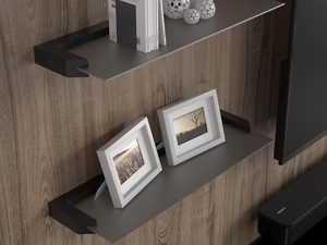 Miniaturka 22 - Czarna półka ścienna z białym akcentem, nowoczesny design