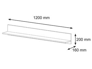 Miniaturka 3 - Nowoczesna drewniana półka ścienna, styl skandynawski
