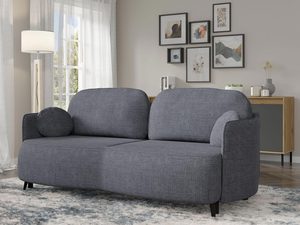 Miniaturka 4 - Sofa w ciemnoszarym kolorze z nowoczesnym pikowaniem do salonu