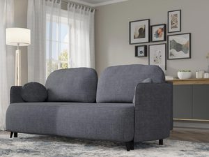 Miniaturka 6 - Grafitowa sofa modułowa z miękkimi poduszkami do nowoczesnego salonu