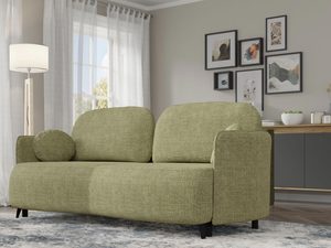 Miniaturka 12 - Zielona sofa modułowa z tapicerowanym oparciem i szerokim siedziskiem