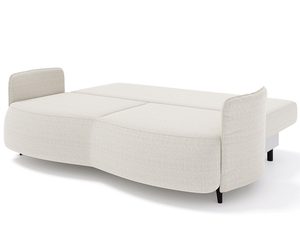 Miniaturka 16 - Komfortowa beżowa sofa modułowa z tapicerowanym oparciem