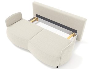 Miniaturka 17 - Beżowa sofa modułowa z zaokrąglonymi krawędziami do skandynawskiego salonu
