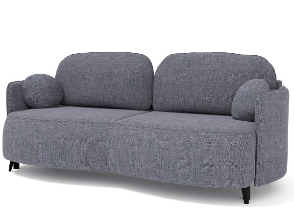 Sofa modułowa w głębokiej szarości z miękkimi poduszkami