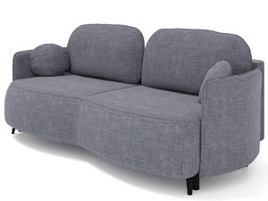 Miniaturka 1 - Szara sofa z poduszkami, idealna do minimalistycznego wnętrza