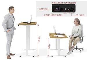 Miniaturka 12 - Elektryczne biurko z regulacją wysokości i minimalistycznym designem