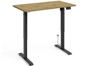 Miniaturka 14 - Biurko z czarnymi nogami i drewnianym blatem do eleganckiego biura