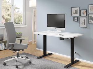 Miniaturka 34 - Elektryczne biurko z białym blatem do przestronnego biura
