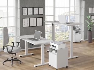 Miniaturka 13 - Minimalistyczne biurko z regulacją wysokości w przestronnym biurze