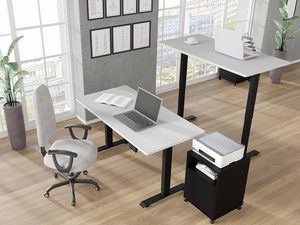 Miniaturka 27 - Nowoczesne biurko z białym blatem do przestronnego biura