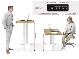 Miniaturka 8 - Nowoczesne biurko z białym blatem do przestronnego wnętrza