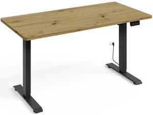 Miniaturka 15 - Drewniane biurko z czarnymi nogami do loftowego wnętrza