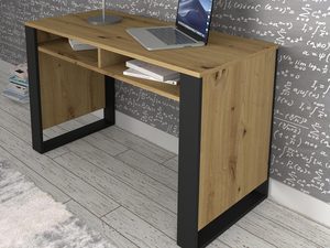 Miniaturka 2 - Drewniane biurko z czarnymi nogami, styl loftowy, nowoczesny design