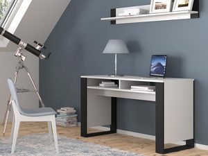 Miniaturka 7 - Białe biurko z czarnymi nogami, styl nowoczesny, minimalistyczny design