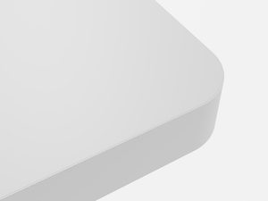 Miniaturka 43 - Detal krawędzi blatu biurka z białym wykończeniem