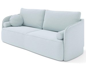 Miniaturka 1 - Tapicerowana sofa w pastelowym odcieniu błękitu do salonu