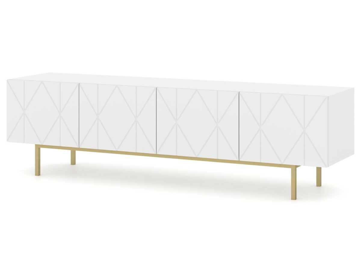 Stojąca Szafka RTV Livio ze Złotymi Nogami