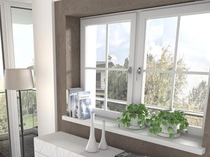 Miniaturka 3 - Elegancka biała komoda z geometrycznym frontem i złotymi nóżkami