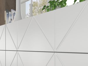 Miniaturka 5 - Detal na wzór geometryczny komody białej