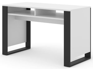 Miniaturka 5 - Nowoczesne białe biurko z czarnymi nogami, styl skandynawski