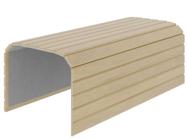 Jasny drewniany podkład na podłokietnik sofy