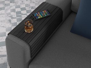 Miniaturka 28 - Czarny drewniany podkład na sofę, funkcjonalny i stylowy