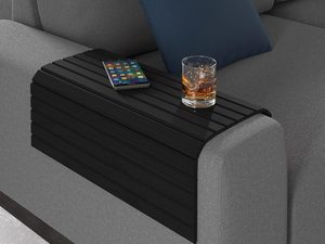 Miniaturka 29 - Czarny podkład na podłokietnik sofy, elegancki dodatek do salonu