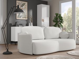 Miniaturka 4 - Biała sofa z miękkimi poduszkami w salonie