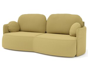 Miniaturka 14 - Sofa modułowa w żółtym kolorze z miękkim siedziskiem
