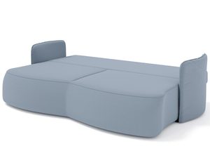 Miniaturka 10 - Nowoczesna sofa w niebieskiej tapicerce z zaokrąglonymi bokami