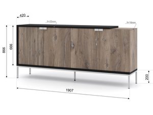 Miniaturka 6 - Komoda nowoczesna z wymiarami technicznymi