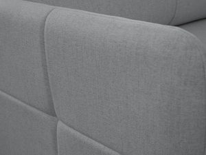 Miniaturka 38 - Detal ciemnoszarej sofy z prostym wykończeniem